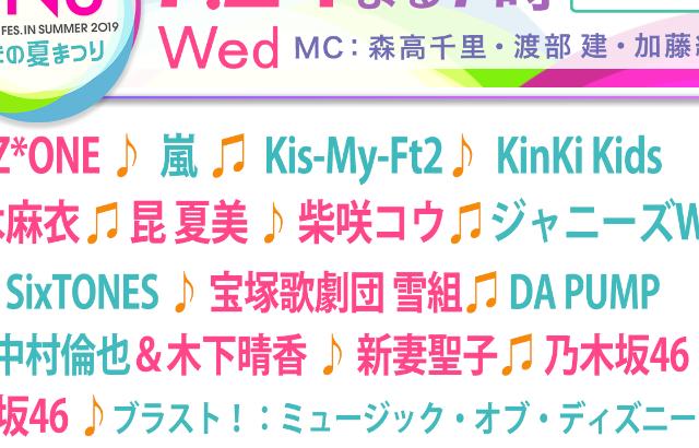 아이즈원 FNS Summer 출연. 1차 라인업 발표